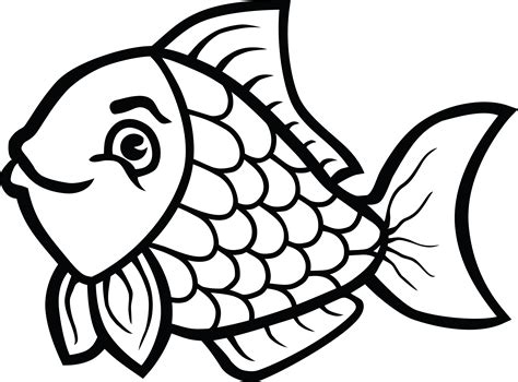 fish clipart black and white|Fish Black And White .